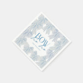 Serviette En Papier Bow Ho Blue Bows Noël (Coin)