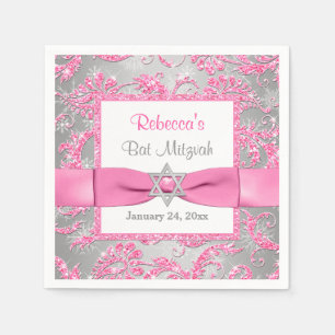 Serviette En Papier Bow IMPRIMÉ, Wonderland Bat mitzvah Napkins hiver