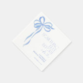 Serviette En Papier Bow Quelque Chose De Bleu Avant De Faire Fête des (Coin)