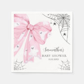 Serviette En Papier Bow rose Petit Boo Baby shower d'Halloween Napkin (Devant)