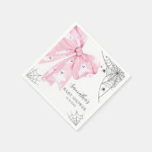Serviette En Papier Bow rose Petit Boo Baby shower d'Halloween Napkin (Coin)