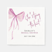 Serviette En Papier Bow rose vif Elle noue la Fête des mariées de noeu (Devant)