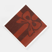 Serviette En Papier Bow rouge - Noël - Papier Napkin (Coin)