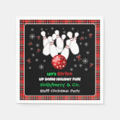 Serviette En Papier Bowling festif de vacances (Devant)