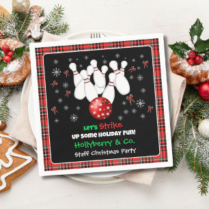 Serviette En Papier Bowling festif de vacances 