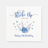 Serviette En Papier Bowling Grève Un Garçon Amusant Anniversaire (Devant)