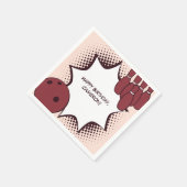 Serviette En Papier Bowling Joyeux Anniversaire Nom Papier (Coin)