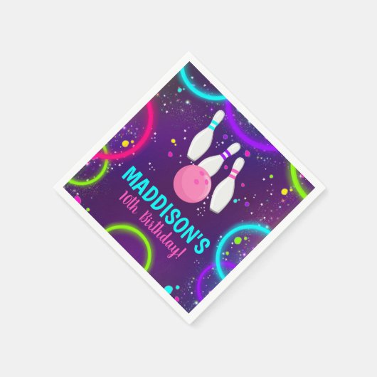Serviette En Papier Bowling Papier serviettes brillant Bowling (Coin)
