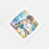 Serviette En Papier Bowling Party Boy's Anime Birthday (Coin)