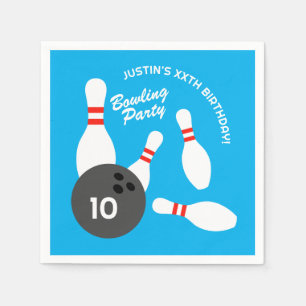 Serviette En Papier Bowling personnalisé Anniversaire fête thème servi