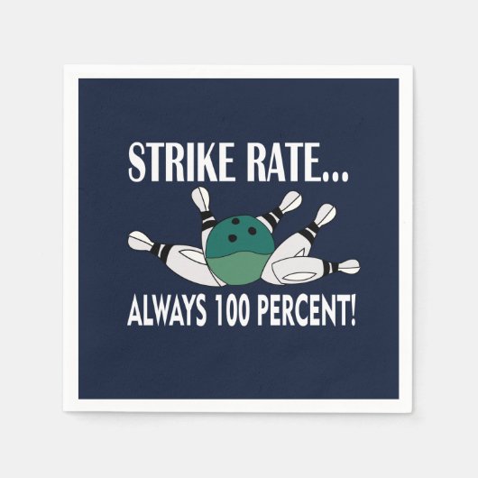 Serviette En Papier Bowling Pin Ball Strike Team Party (Devant)