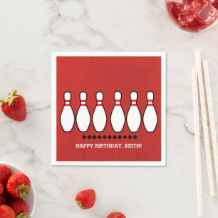 Serviette En Papier Bowling Pins fête d'anniversaire