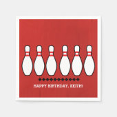 Serviette En Papier Bowling Pins fête d'anniversaire (Devant)
