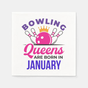 Serviette En Papier Bowling Queens sont nés en janvier