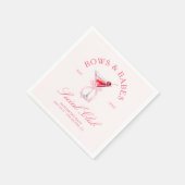 Serviette En Papier Bows & Babes Coquette Cherries Enterrement de Vie  (Coin)