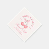 Serviette En Papier Bows & Baby Coquette Cerises Bachelorette (Coin)