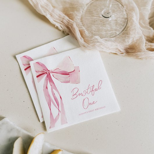 Serviette En Papier Bowtim 1er anniversaire