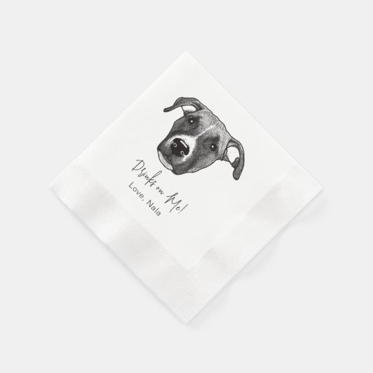 Serviette En Papier Boxer Chien Boire Personnalisé Boisson Sur Moi (Coin)