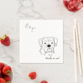 Serviette En Papier Boxer Chien Cocktail mariages serviettes (En situation)