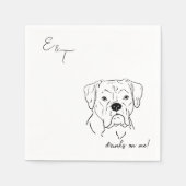 Serviette En Papier Boxer Chien Cocktail mariages serviettes (Devant)
