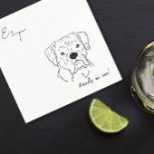 Serviette En Papier Boxer Chien Cocktail mariages serviettes