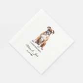 Serviette En Papier Boxer Chien J'Aimais Son Premier Mariage (Coin)