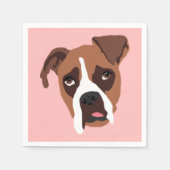 Serviette En Papier Boxer Chien Standard Cocktail Napkins (Devant)