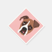 Serviette En Papier Boxer Chien Standard Cocktail Napkins (Coin)