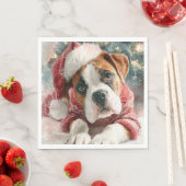 Serviette en papier Boxer Noël (En situation)