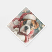 Serviette en papier Boxer Noël (Coin)