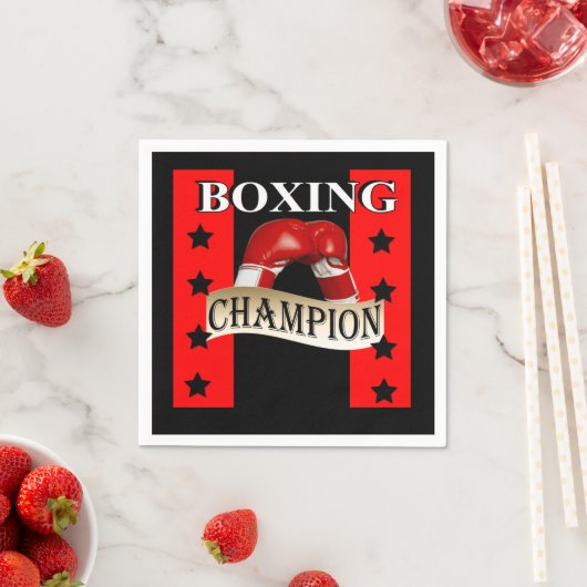 SERVIETTE EN PAPIER BOXING (En situation)