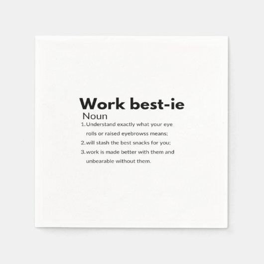 Serviette En Papier Boxy de bestie de travail (Devant)