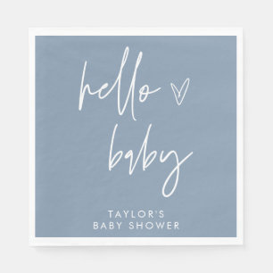 Serviette En Papier Boy Baby shower Blue Paper Napkin Boho Decor