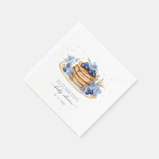 Serviette En Papier Boy Blueberry Pancake Baby Brunch Baby shower (Coin)