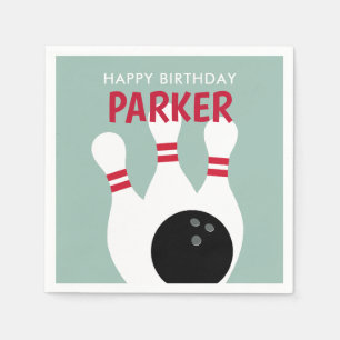Serviette En Papier Boy Bowling fête d'anniversaire