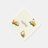 Serviette En Papier Boy Construction Anniversaire Fête Personnalisée (Coin)