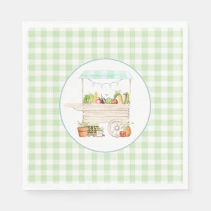 Serviette En Papier Boy Farmers Market Vegetable Stand Anniversaire