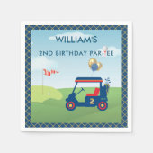 Serviette En Papier Boy Golf Thème 2ème anniversaire Party Napkins (Devant)