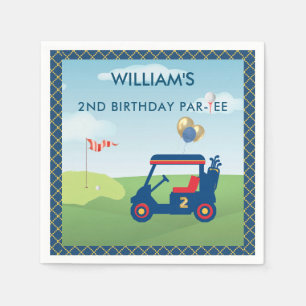 Serviette En Papier Boy Golf Thème 2ème anniversaire Party Napkins