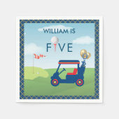 Serviette En Papier Boy Golf Thème 5ème anniversaire Party Napkins (Devant)