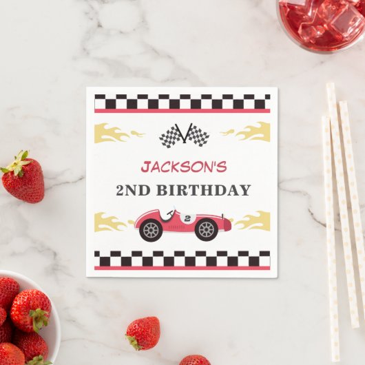 Serviette En Papier Boy Race Car fête d'anniversaire (En situation)