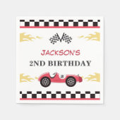 Serviette En Papier Boy Race Car fête d'anniversaire (Devant)