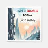 Serviette En Papier Boy Tree Fun Cliff Rock Escalade 21e anniversaire (Devant)