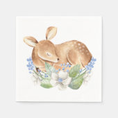 Serviette En Papier Boy Woodland Deer Baby shower papier serviettes (Devant)