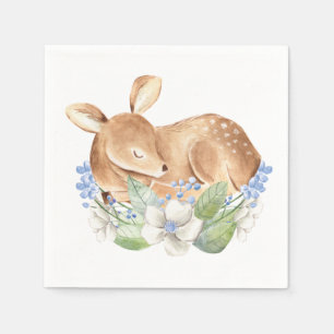 Serviette En Papier Boy Woodland Deer Baby shower papier serviettes