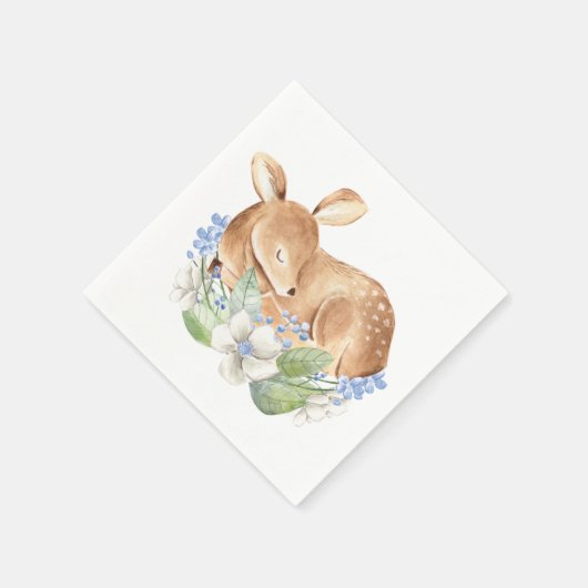 Serviette En Papier Boy Woodland Deer Baby shower papier serviettes (Coin)