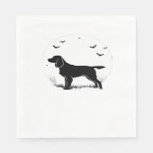 Serviette En Papier Boykin Spaniel Dog - Halloween Moon Silhouette Cla (Devant)