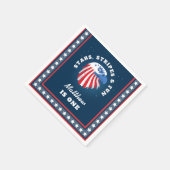 Serviette En Papier Boy's All American Stars Stripes et Fun Birthday (Coin)