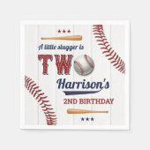 Serviette En Papier Boys Baseball 2e anniversaire (Devant)