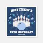 Serviette En Papier Boy's Bowling Birthday Party (Devant)